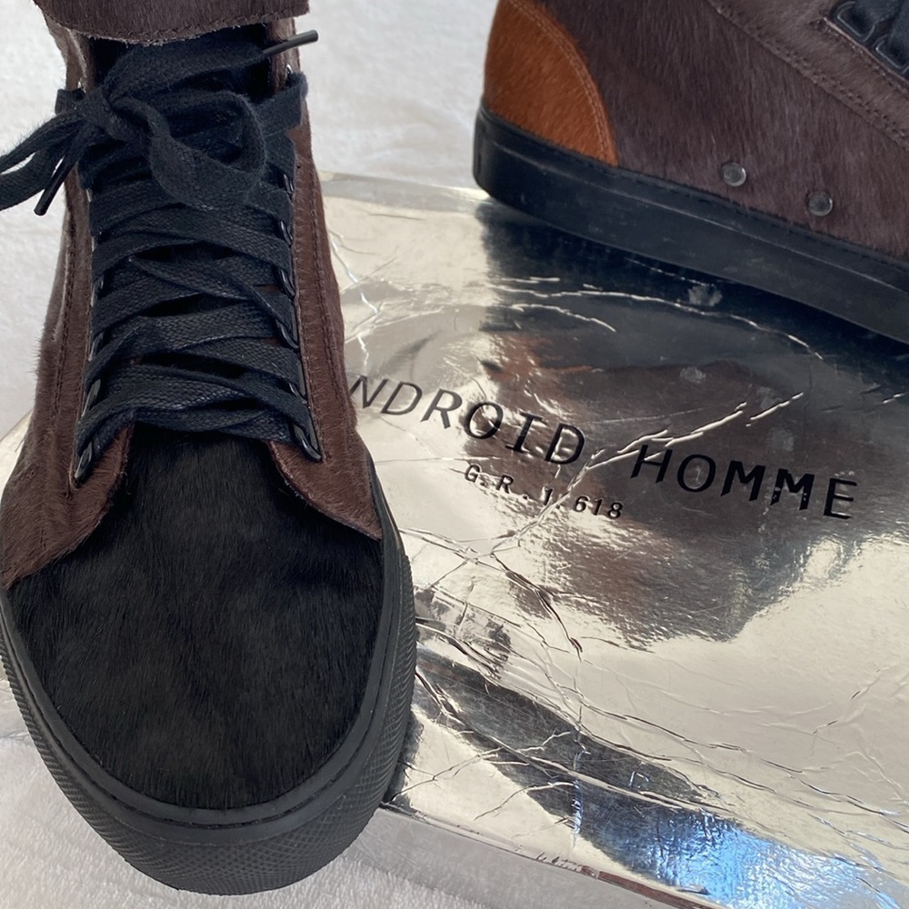 Android Homme Sneakers/Shoes. Made from high-quality pony hair and leather.Sz 10 - Picture 14 of 14